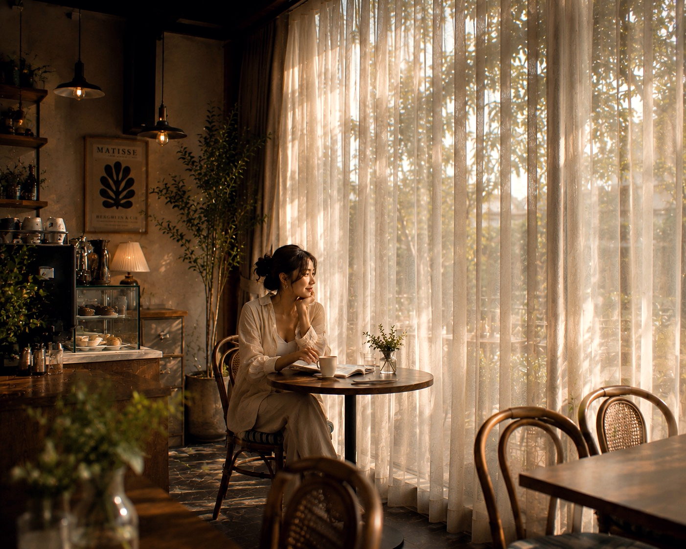 Cafe window corner